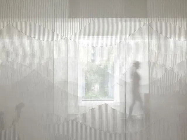 Light filtering through custom-made curtains